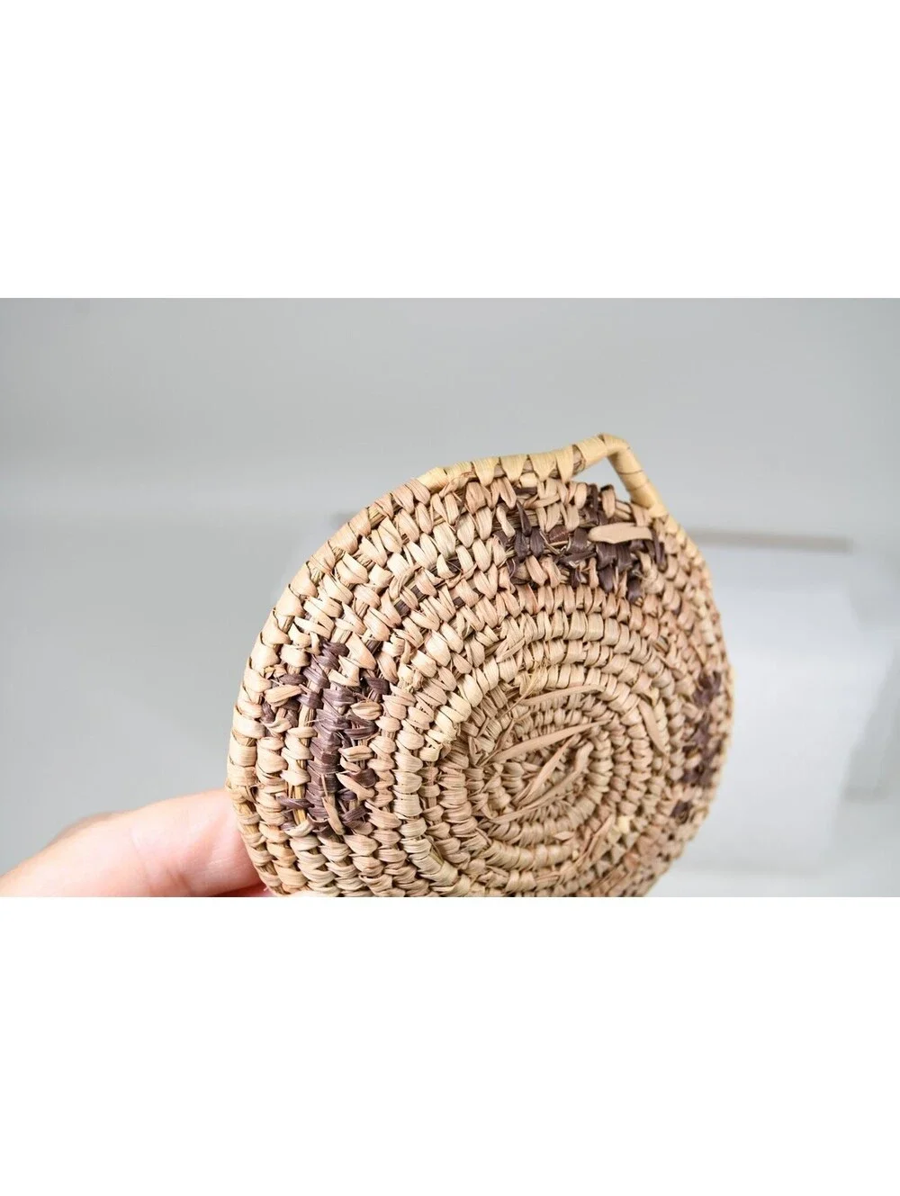 Hopi Native American Coiled Basket Mini 3.5